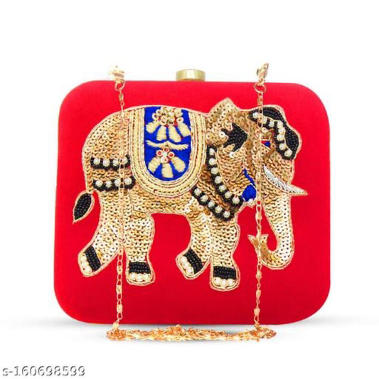 Trendy Embroidery party Wear Clutches