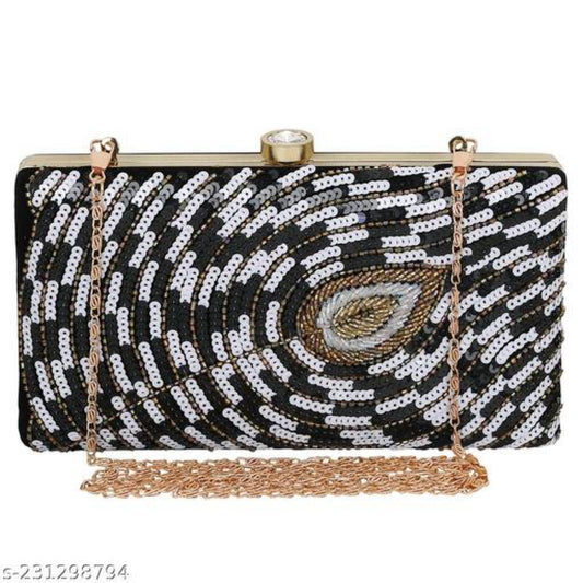 Fashionable Handcrafted Embroidered Modern Women Gold Clutches