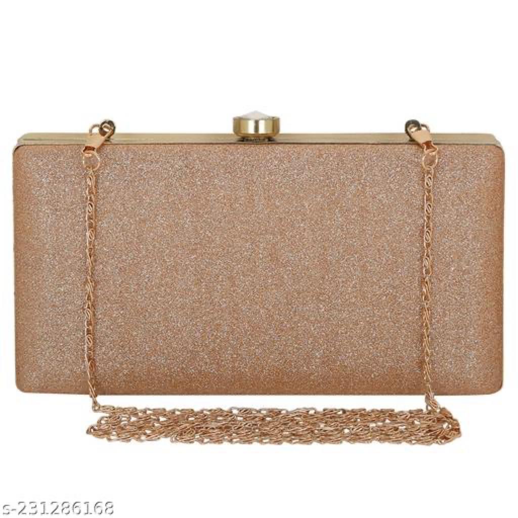 Fashionable Handcrafted Embroidered Modern Women Gold Clutches