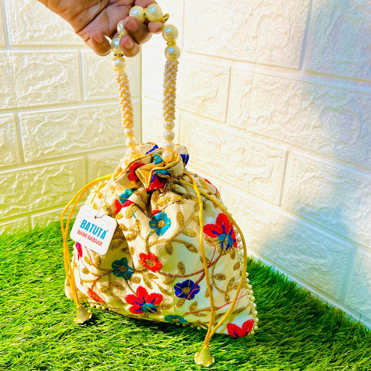 Potli Bag for Women & Girls | Silk Potli Bag | Potlis & Wristlets | Return Gifts for women