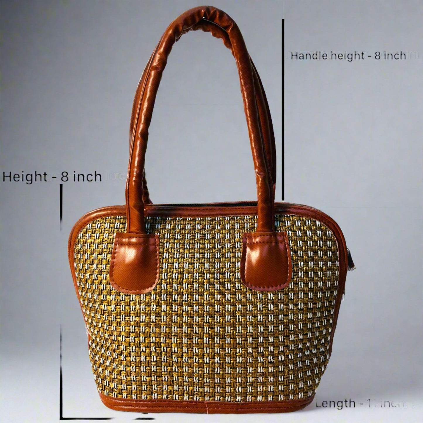 Women Latest Jute Beige Small Hand Bag