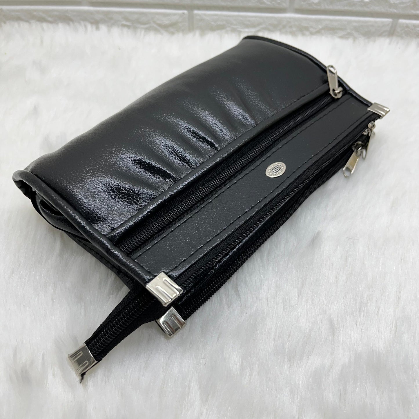 Multiple Pocket  Artificial Leather Clutch for Women