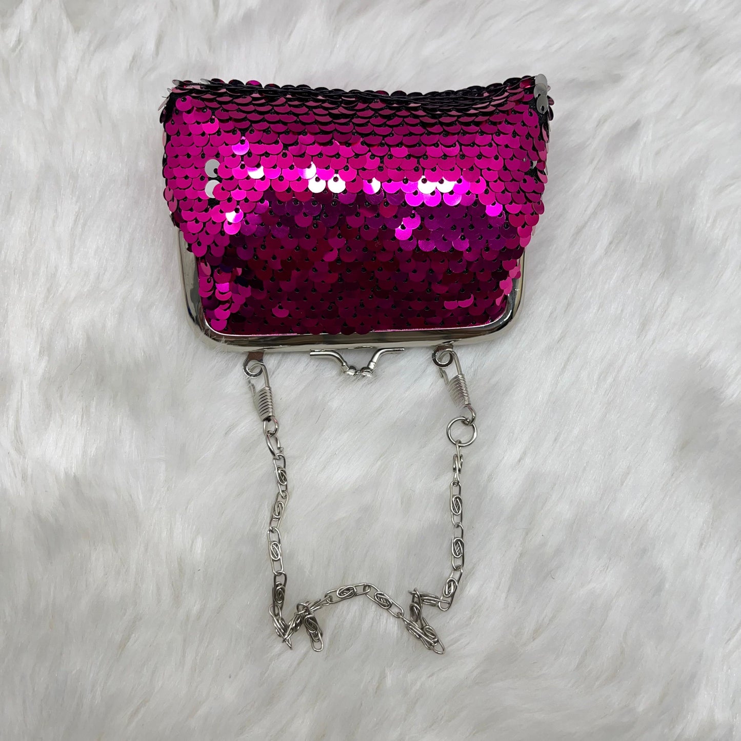 Kiss Lock Closure Coin Purses for Women and Girls, Sequin Coin Wallet Mini Purse Coin Purse with Detachable Handle