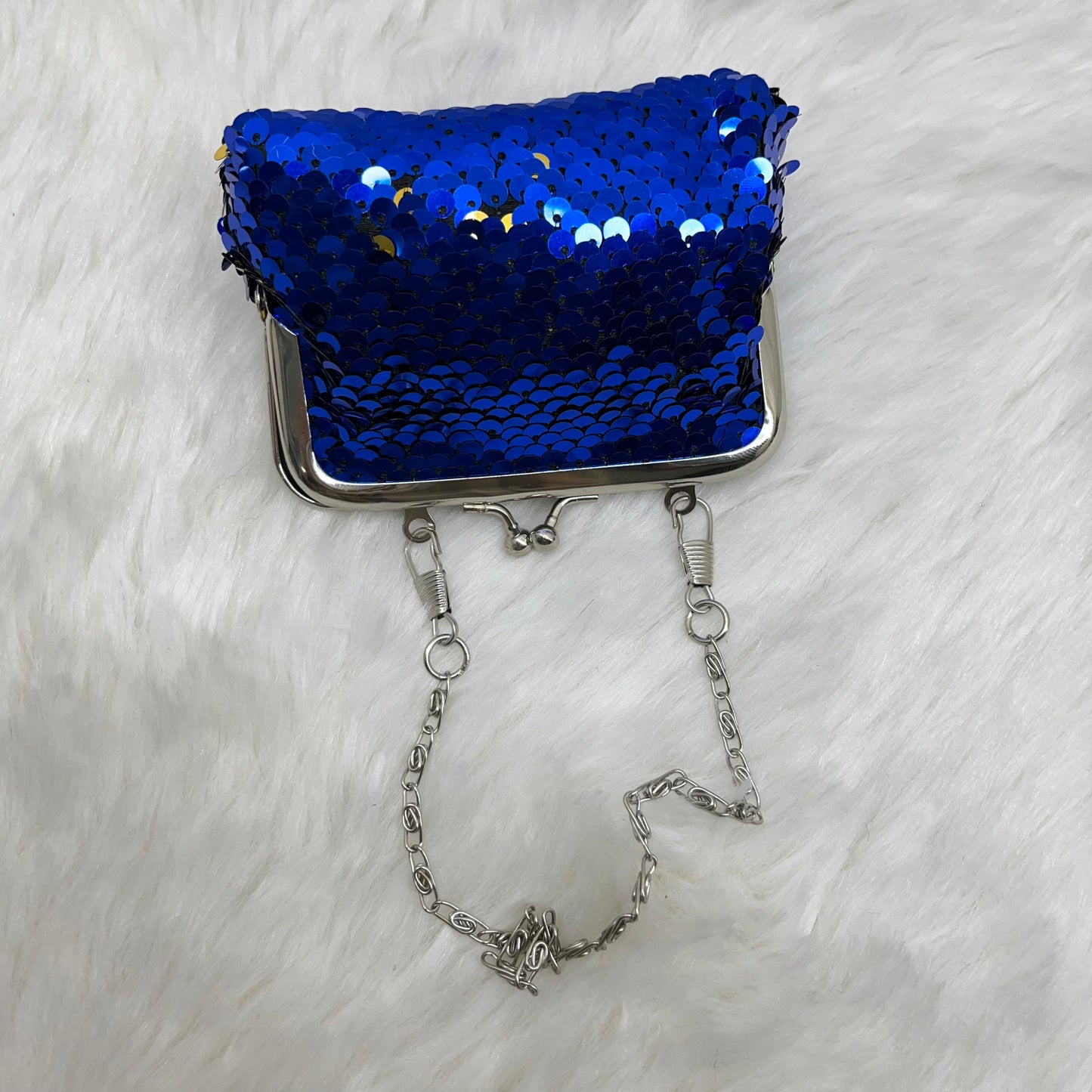 Kiss Lock Closure Coin Purses for Women and Girls, Sequin Coin Wallet Mini Purse Coin Purse with Detachable Handle