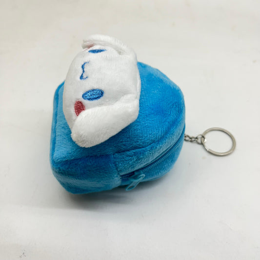 Girls Zipper Mini Purse Keychain Pouch Bag (Multicolour, 10 x 7 x 5cm)