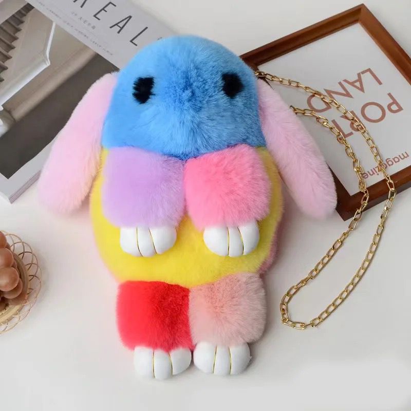 Girls rabbit teddy bear sling bag