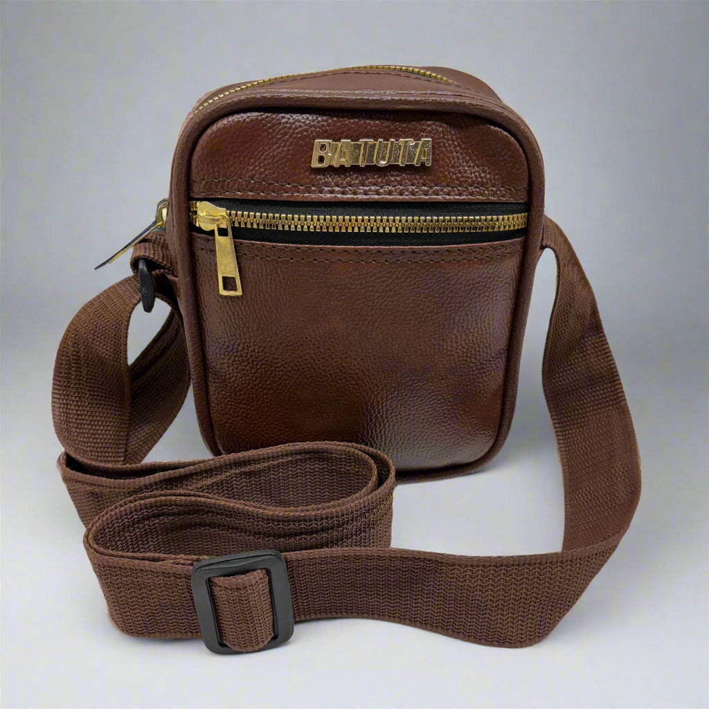 Men's and Women's Genuine Leather Sling Bag | Crossbody Shoulder Bag for Travel & Office | Vegan Leather Bag with Adjustable Strap & Spacious Design