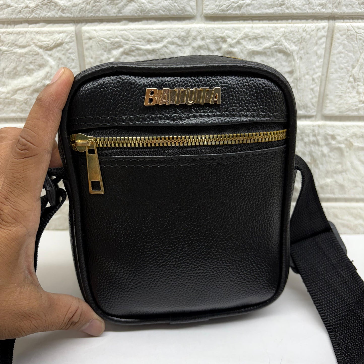 Men's and Women's Genuine Leather Sling Bag | Crossbody Shoulder Bag for Travel & Office | Vegan Leather Bag with Adjustable Strap & Spacious Design