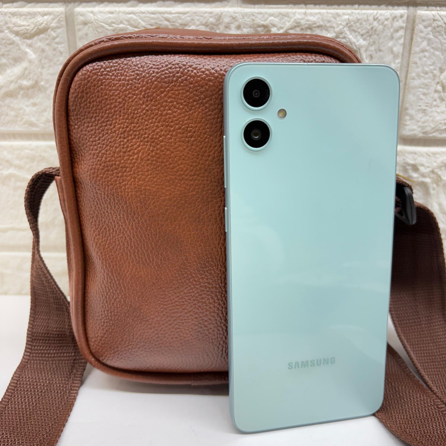 Men's and Women's Genuine Leather Sling Bag | Crossbody Shoulder Bag for Travel & Office | Vegan Leather Bag with Adjustable Strap & Spacious Design