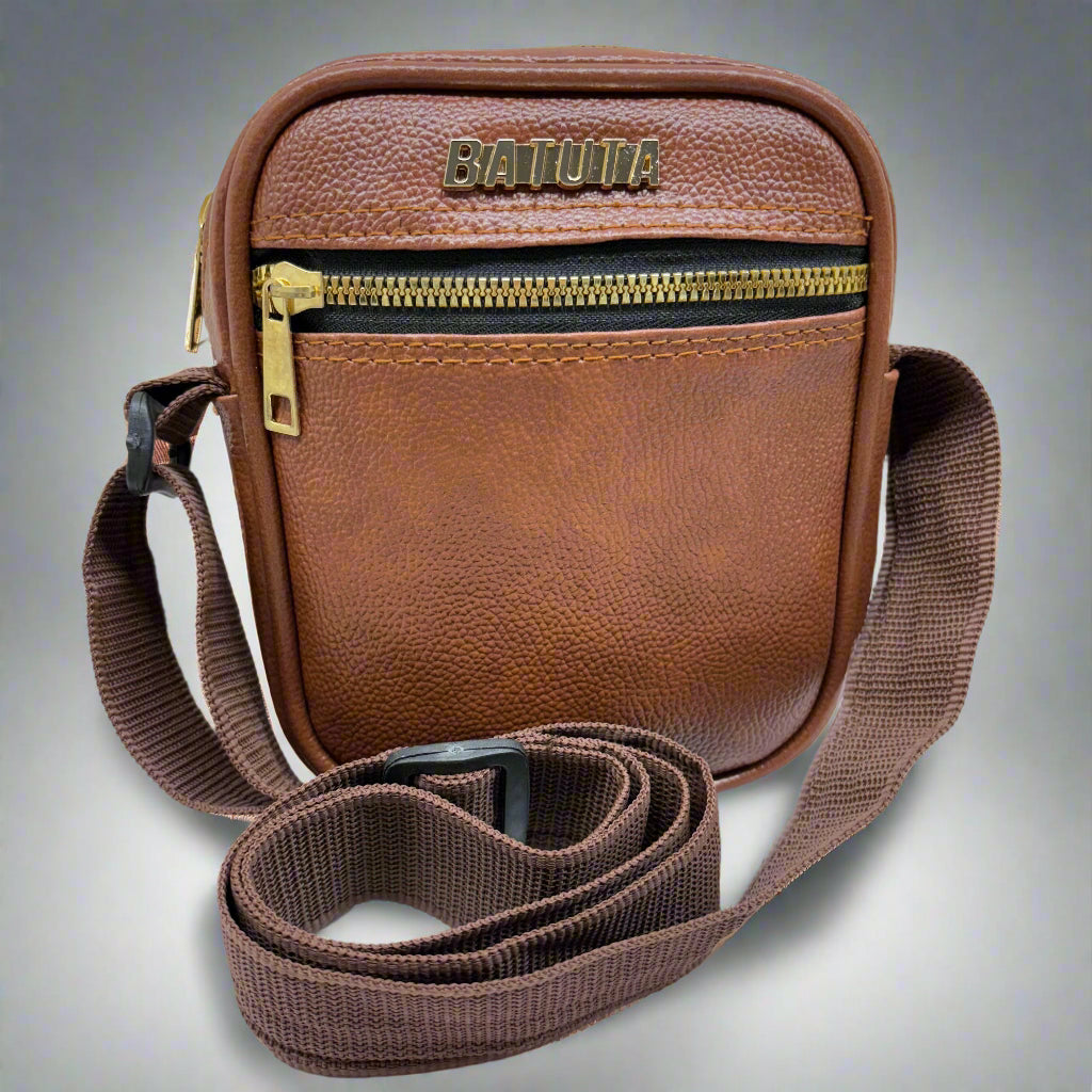Men's and Women's Genuine Leather Sling Bag | Crossbody Shoulder Bag for Travel & Office | Vegan Leather Bag with Adjustable Strap & Spacious Design