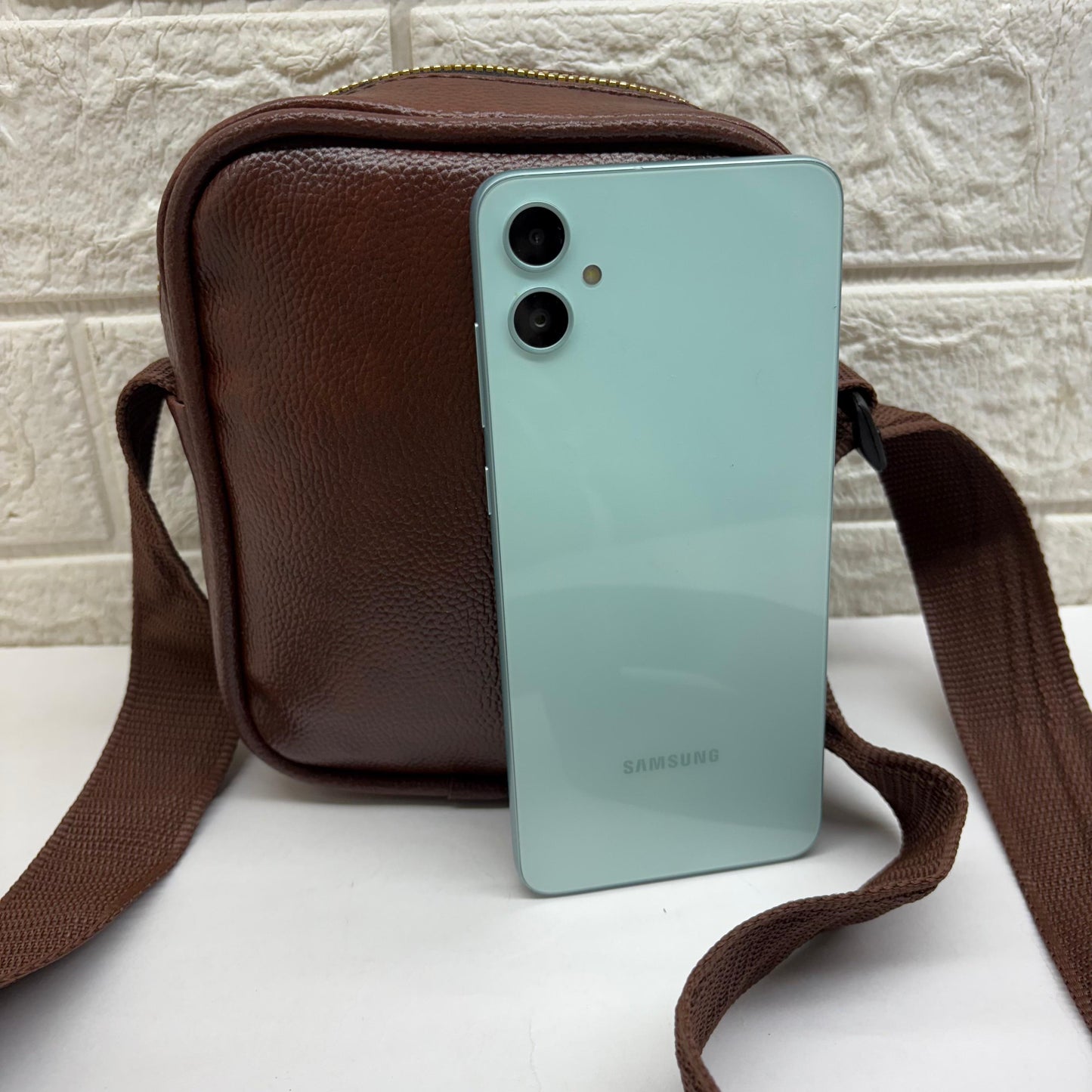 Men's and Women's Genuine Leather Sling Bag | Crossbody Shoulder Bag for Travel & Office | Vegan Leather Bag with Adjustable Strap & Spacious Design