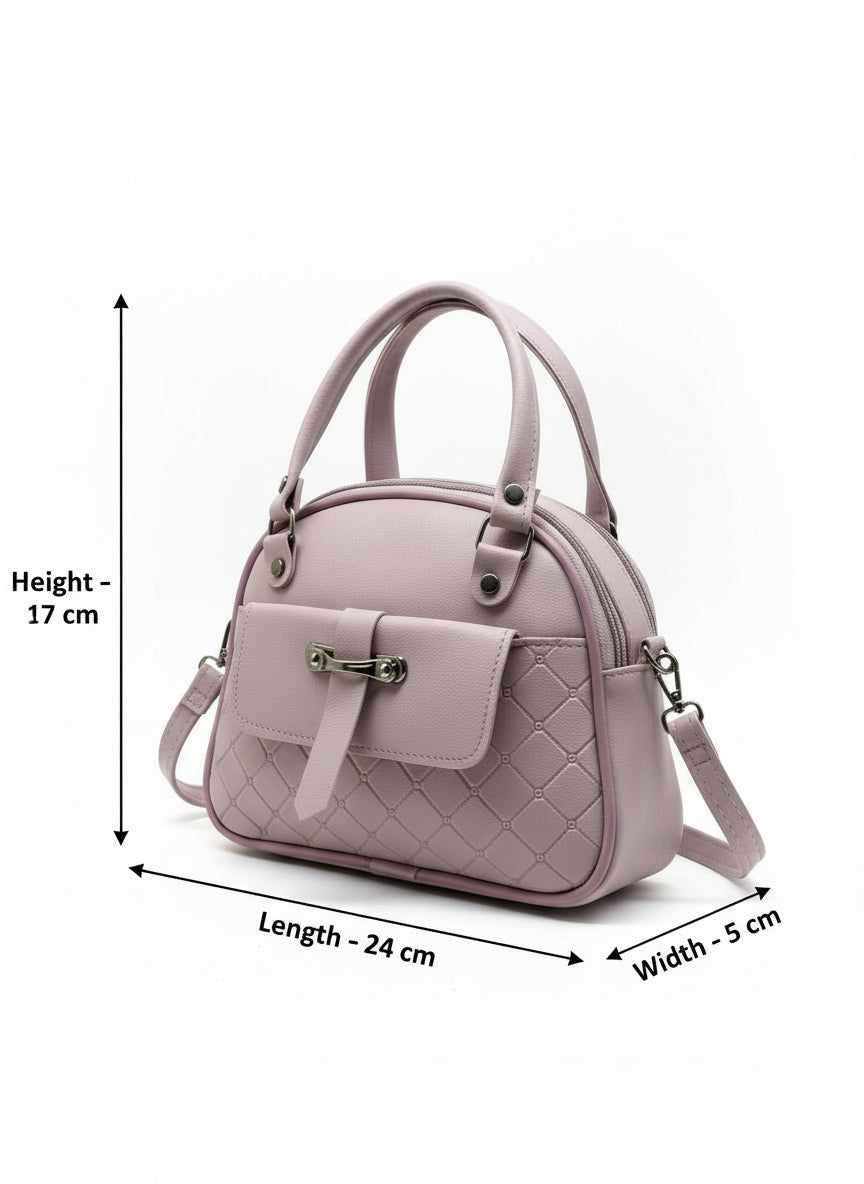 BATUTA - Women's Girls Quilted Cross Body Sling Bag with Height Adjustable Belt