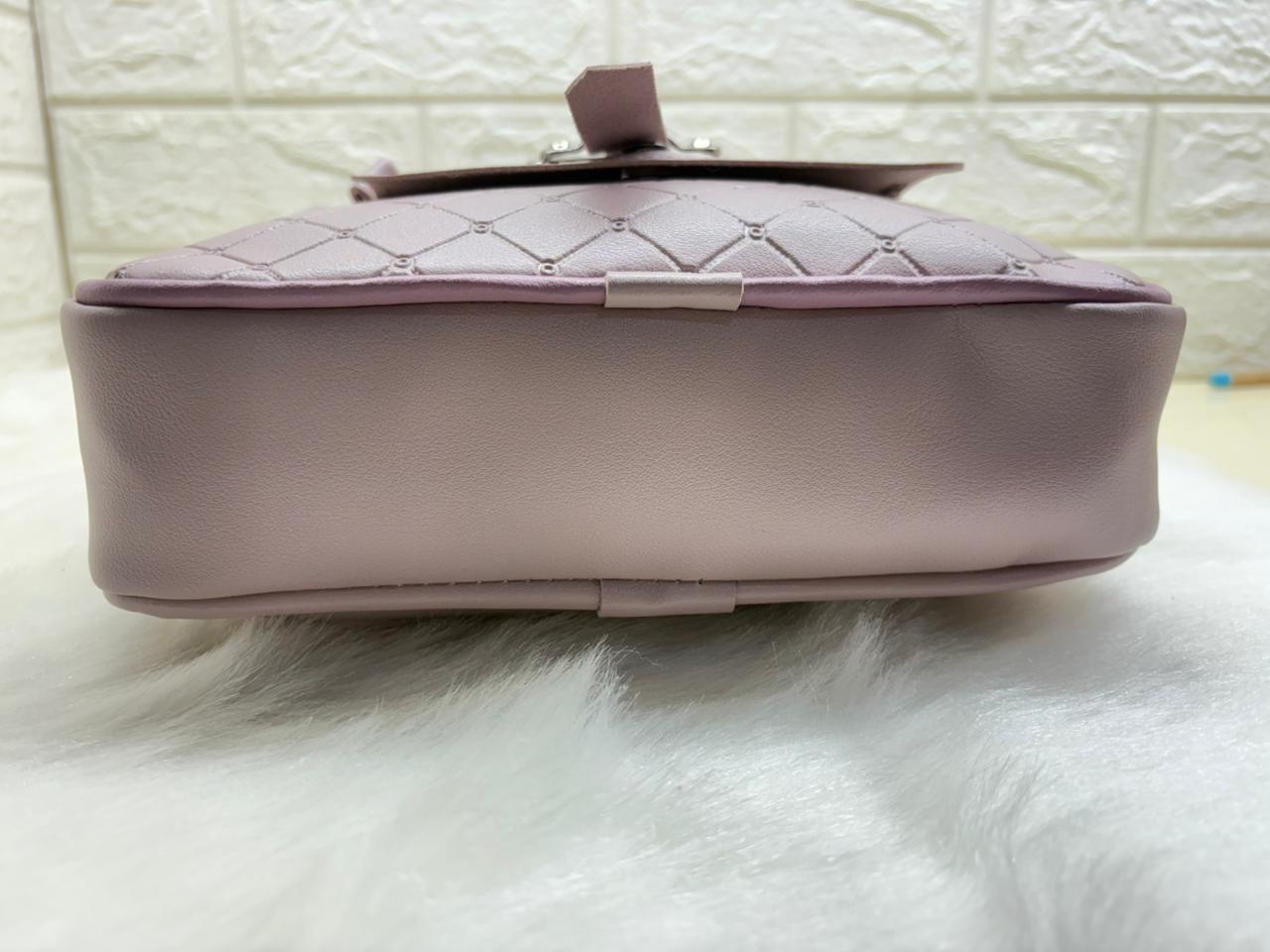 BATUTA - Women's Girls Quilted Cross Body Sling Bag with Height Adjustable Belt