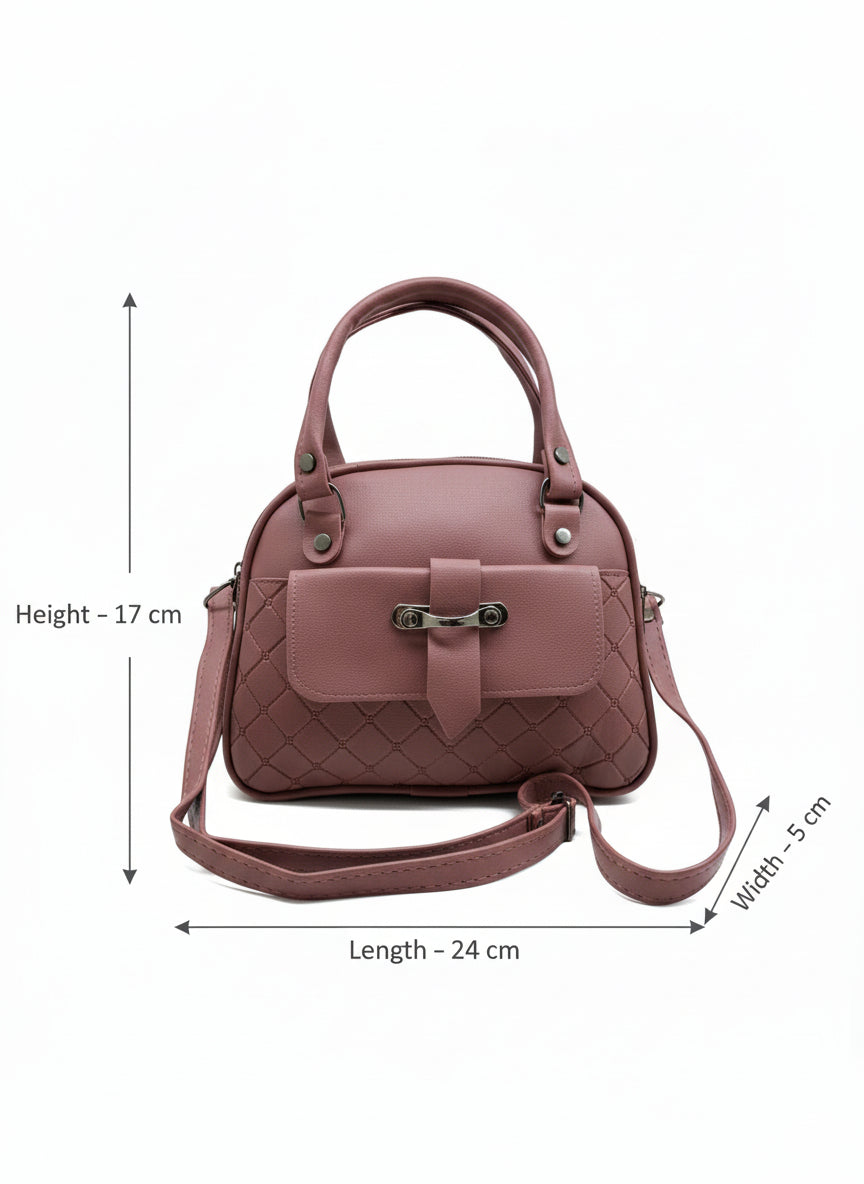 BATUTA - Women's Girls Quilted Cross Body Sling Bag with Height Adjustable Belt