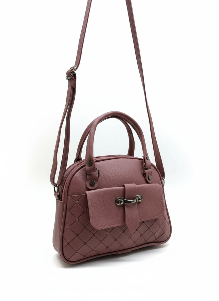 BATUTA - Women's Girls Quilted Cross Body Sling Bag with Height Adjustable Belt