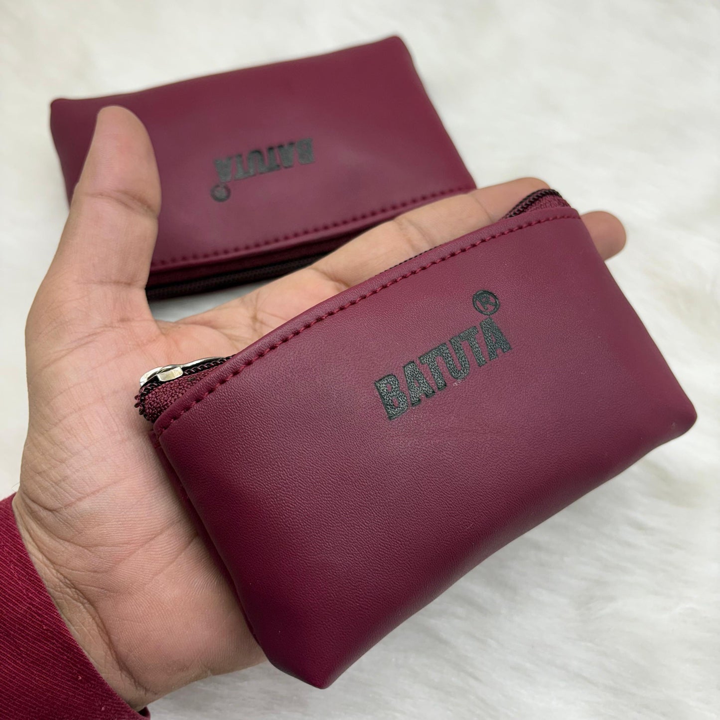 BATUTA Cute Small Mini Wallet Holder Zip Coin Purse