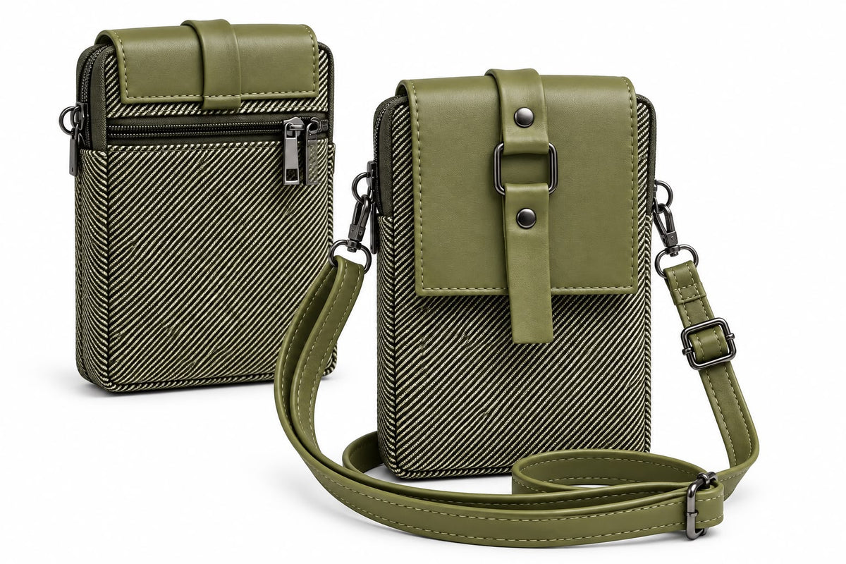 BATUTA HUB Women’s Mobile Sling Bag Crossbody Bag | Compact Double Zipper Shoulder Bag for Phone, Cards & Essentials | Stylish Everyday Mini Sling Purse