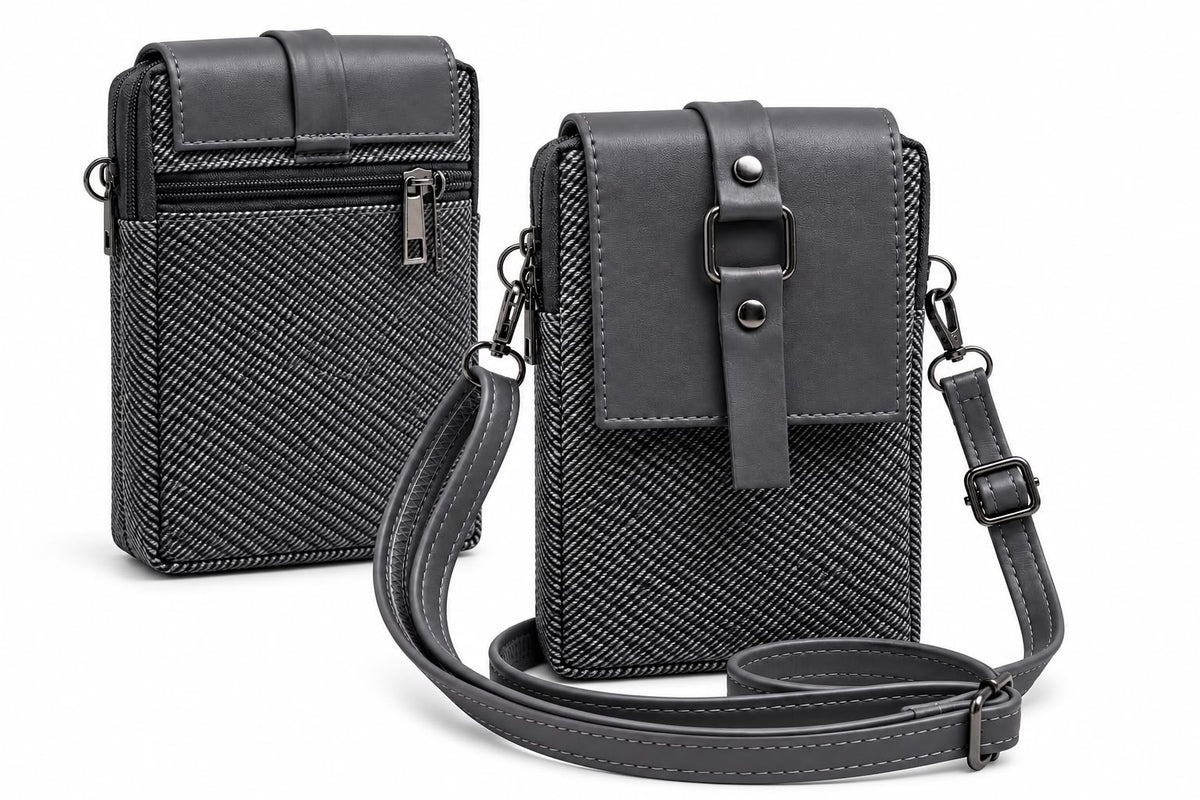 BATUTA HUB Women’s Mobile Sling Bag Crossbody Bag | Compact Double Zipper Shoulder Bag for Phone, Cards & Essentials | Stylish Everyday Mini Sling Purse