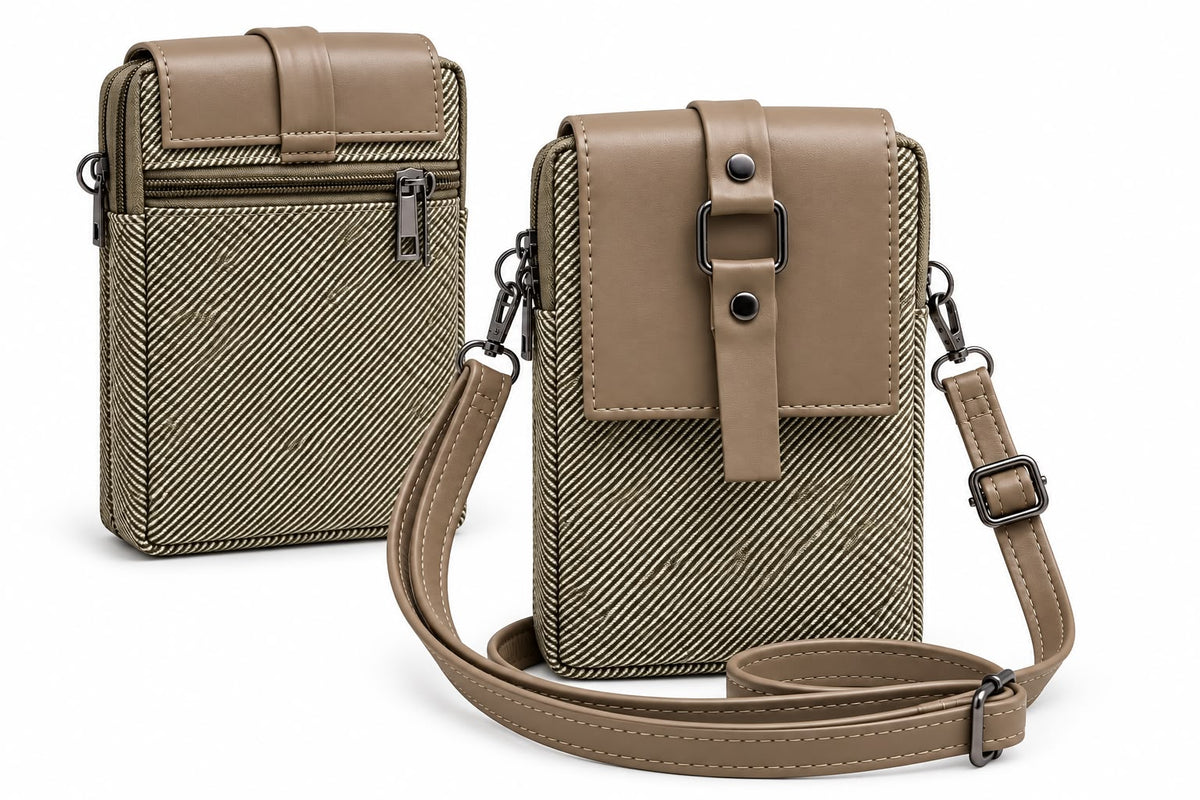 BATUTA HUB Women’s Mobile Sling Bag Crossbody Bag | Compact Double Zipper Shoulder Bag for Phone, Cards & Essentials | Stylish Everyday Mini Sling Purse