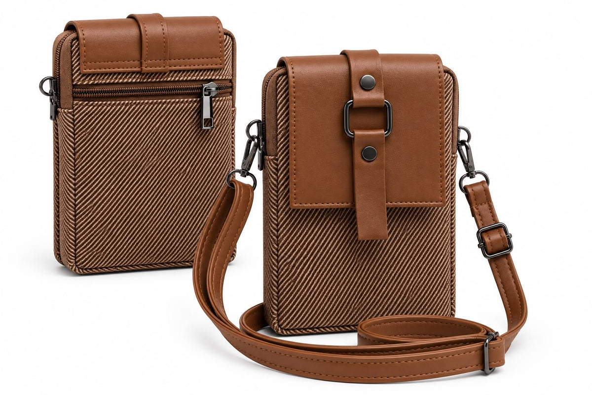 BATUTA HUB Women’s Mobile Sling Bag Crossbody Bag | Compact Double Zipper Shoulder Bag for Phone, Cards & Essentials | Stylish Everyday Mini Sling Purse