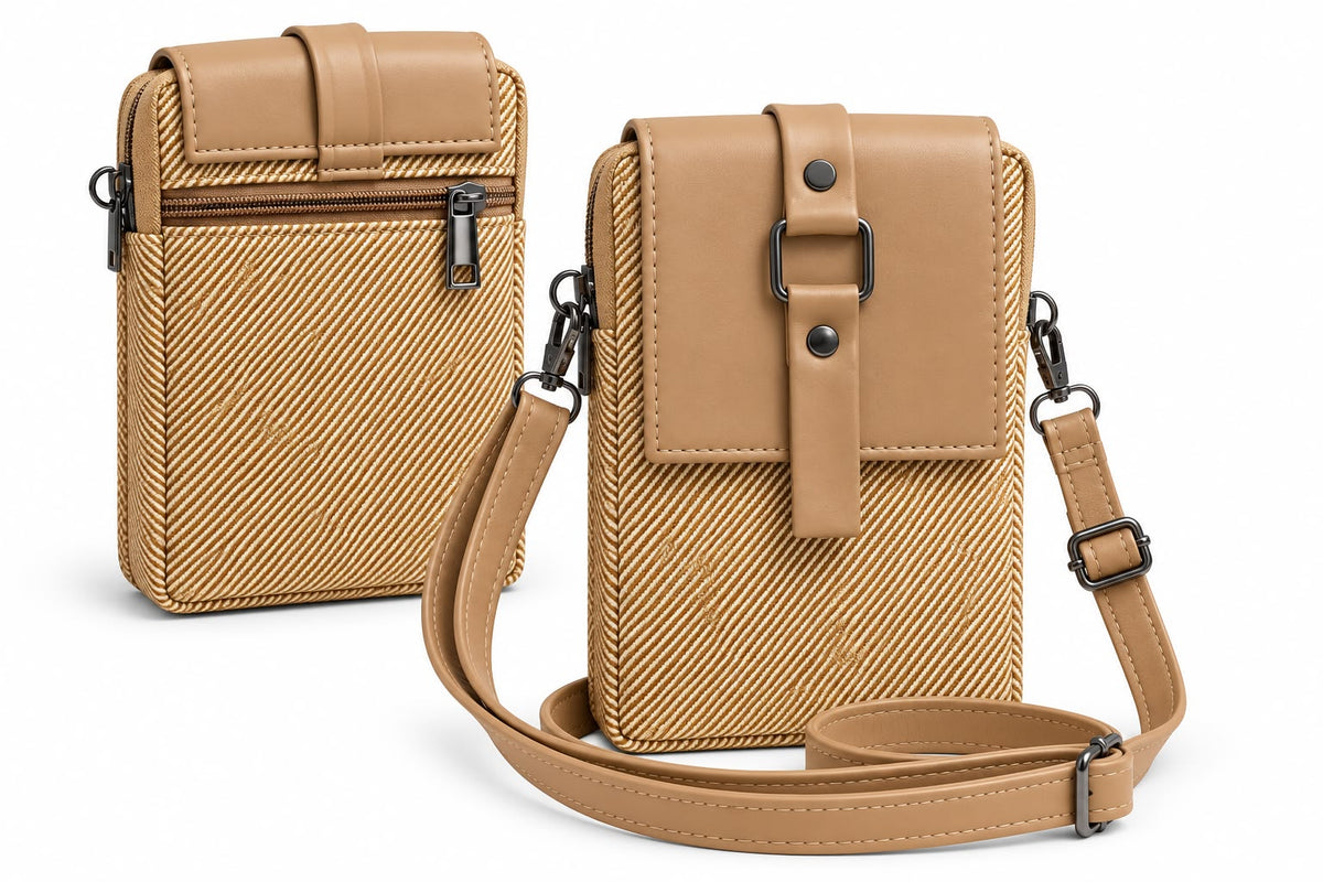BATUTA HUB Women’s Mobile Sling Bag Crossbody Bag | Compact Double Zipper Shoulder Bag for Phone, Cards & Essentials | Stylish Everyday Mini Sling Purse