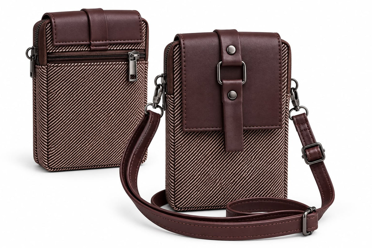BATUTA HUB Women’s Mobile Sling Bag Crossbody Bag | Compact Double Zipper Shoulder Bag for Phone, Cards & Essentials | Stylish Everyday Mini Sling Purse