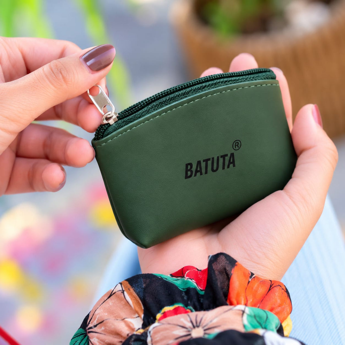 BATUTA Premium Compact Zipper Pouch for Men & Women | Mini Coin Purse, Card Holder & Small Utility Pouch | Durable Leather-Look Finish