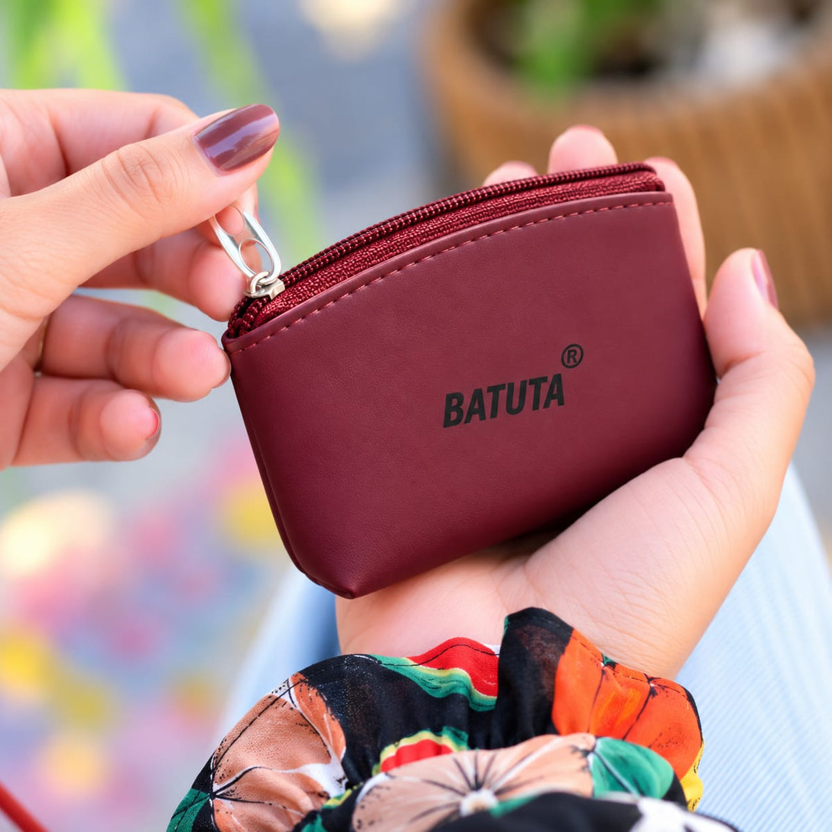 BATUTA Premium Compact Zipper Pouch for Men & Women | Mini Coin Purse, Card Holder & Small Utility Pouch | Durable Leather-Look Finish