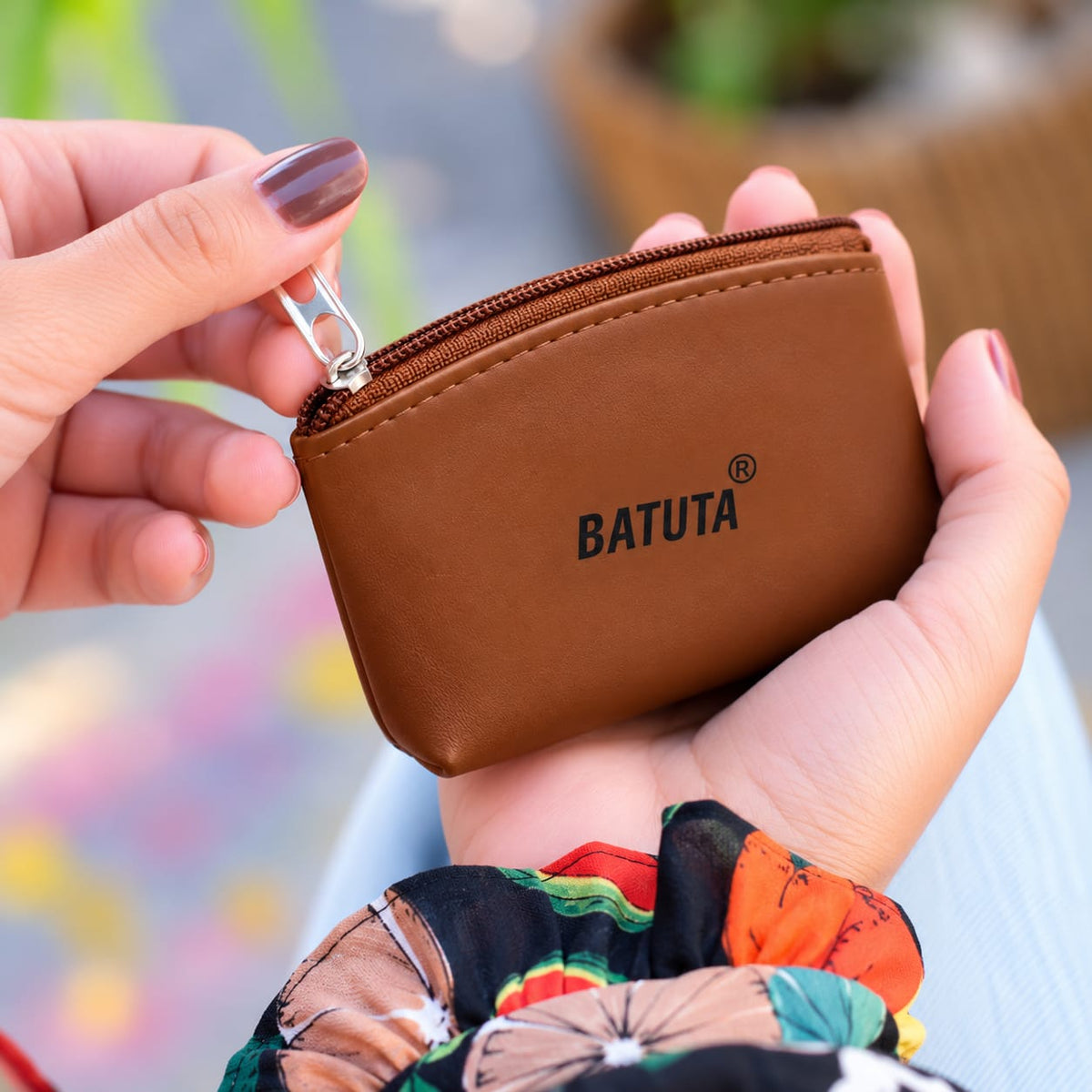 BATUTA Premium Compact Zipper Pouch for Men & Women | Mini Coin Purse, Card Holder & Small Utility Pouch | Durable Leather-Look Finish