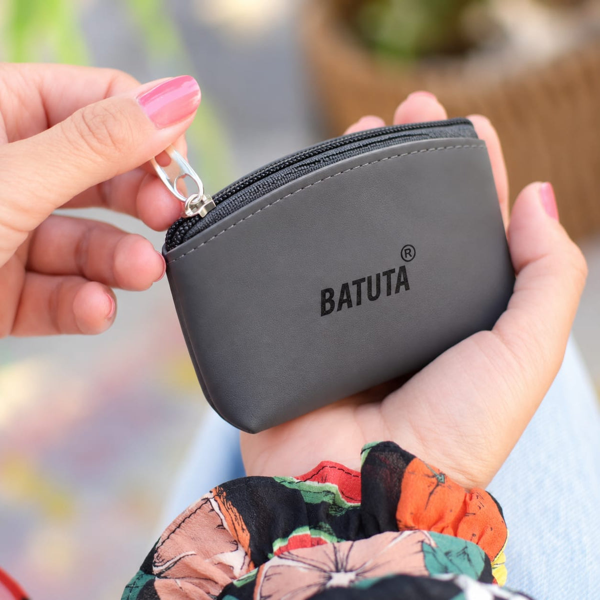 BATUTA Premium Compact Zipper Pouch for Men & Women | Mini Coin Purse, Card Holder & Small Utility Pouch | Durable Leather-Look Finish
