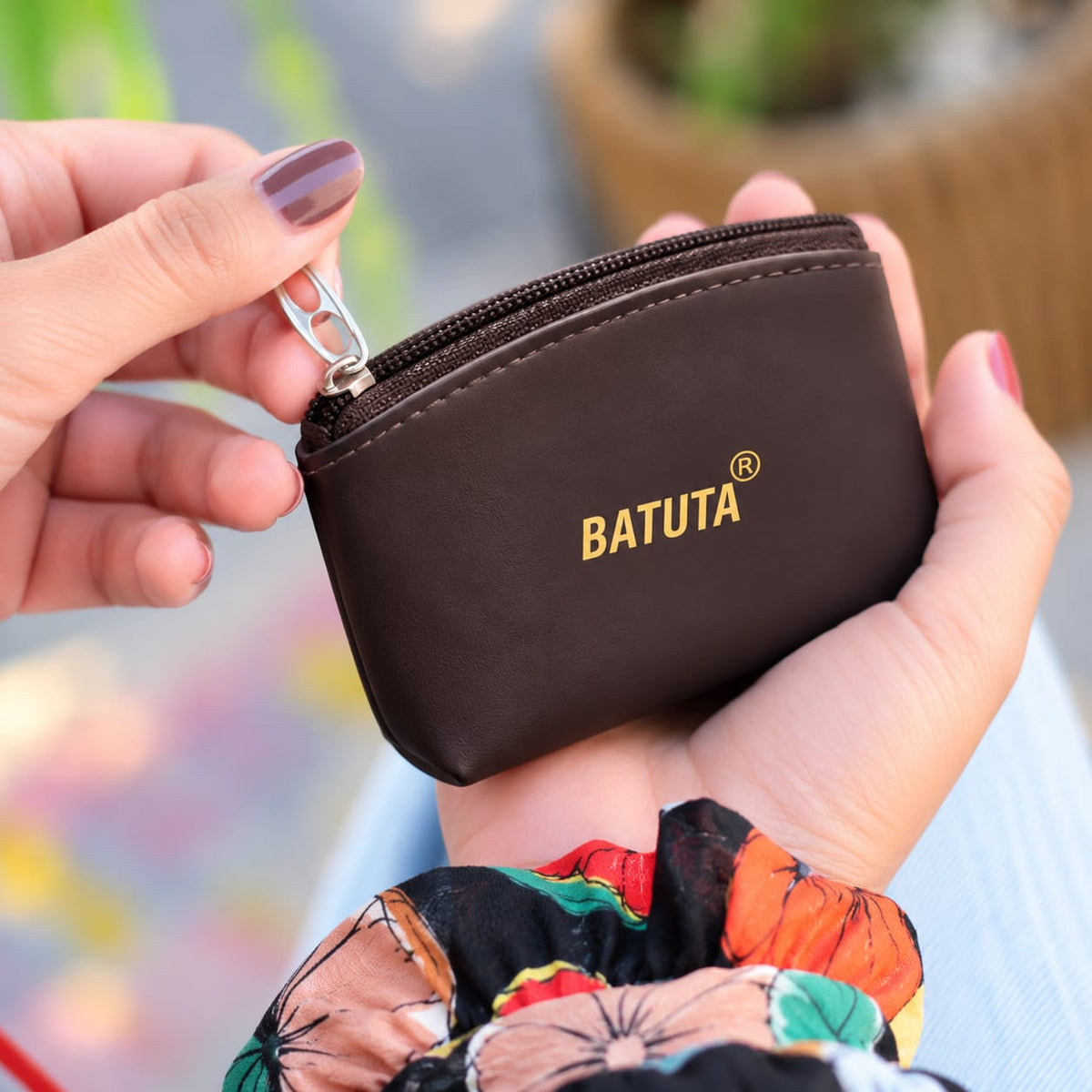 BATUTA Premium Compact Zipper Pouch for Men & Women | Mini Coin Purse, Card Holder & Small Utility Pouch | Durable Leather-Look Finish