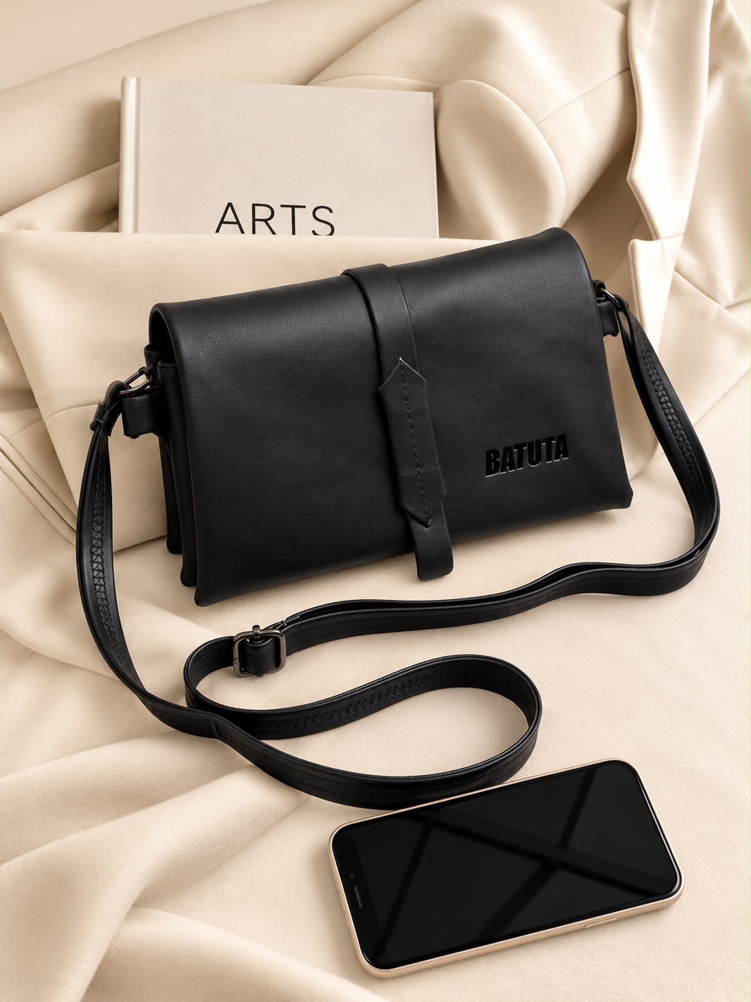 BATUTA Women's Sling Bag for Girls, Stylish Crossbody Shoulder Bag with Flap Closure, Adjustable Strap & Elegant Design