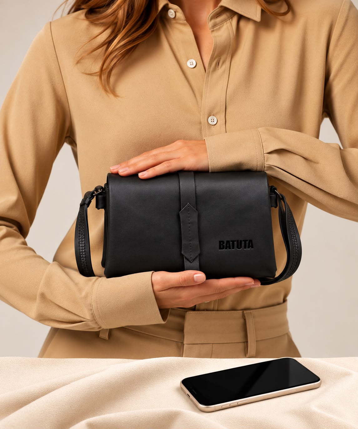 BATUTA Women's Sling Bag for Girls, Stylish Crossbody Shoulder Bag with Flap Closure, Adjustable Strap & Elegant Design
