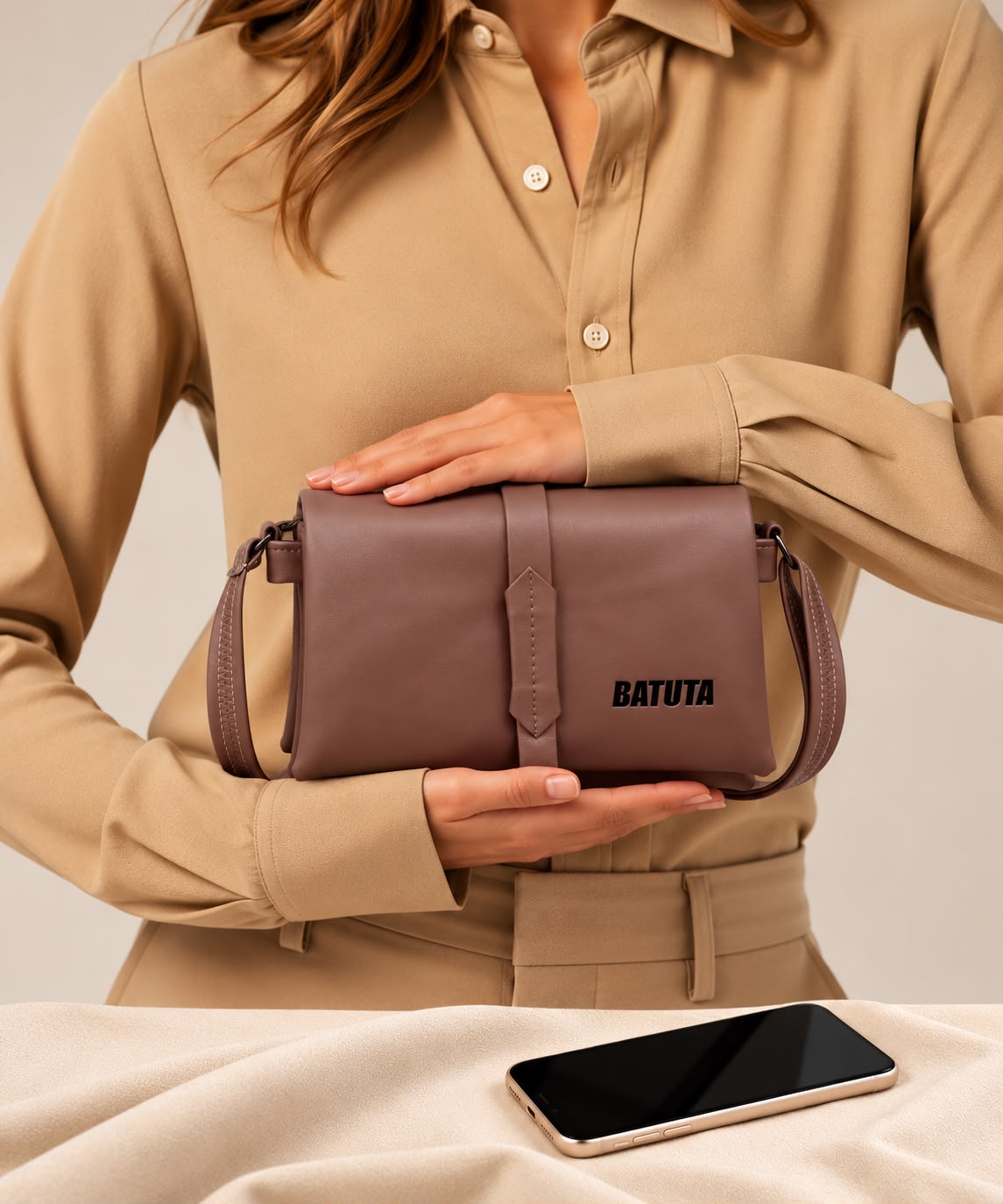 BATUTA Women's Sling Bag for Girls, Stylish Crossbody Shoulder Bag with Flap Closure, Adjustable Strap & Elegant Design