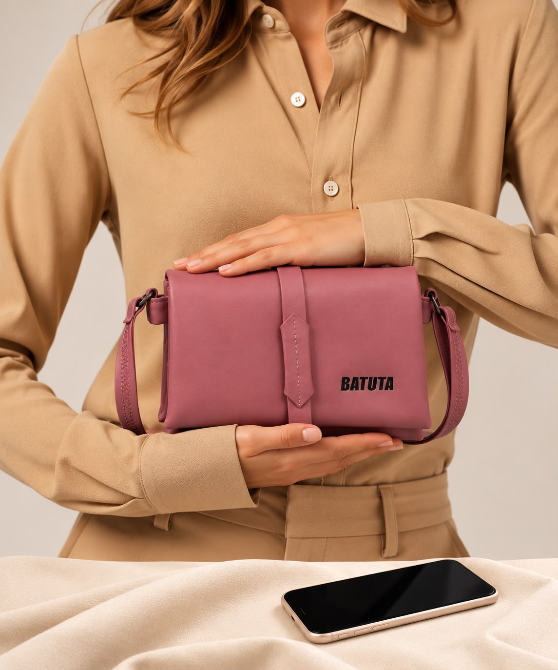 BATUTA Women's Sling Bag for Girls, Stylish Crossbody Shoulder Bag with Flap Closure, Adjustable Strap & Elegant Design