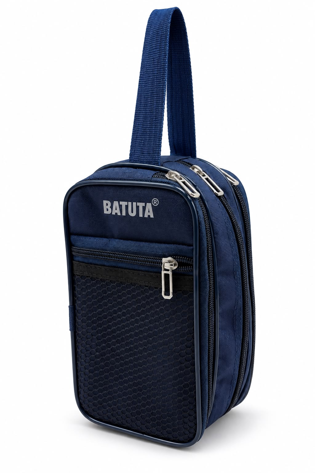 BATUTA Men’s Shaving Kit Bag, Multi Compartment Travel Grooming Organizer Pouch