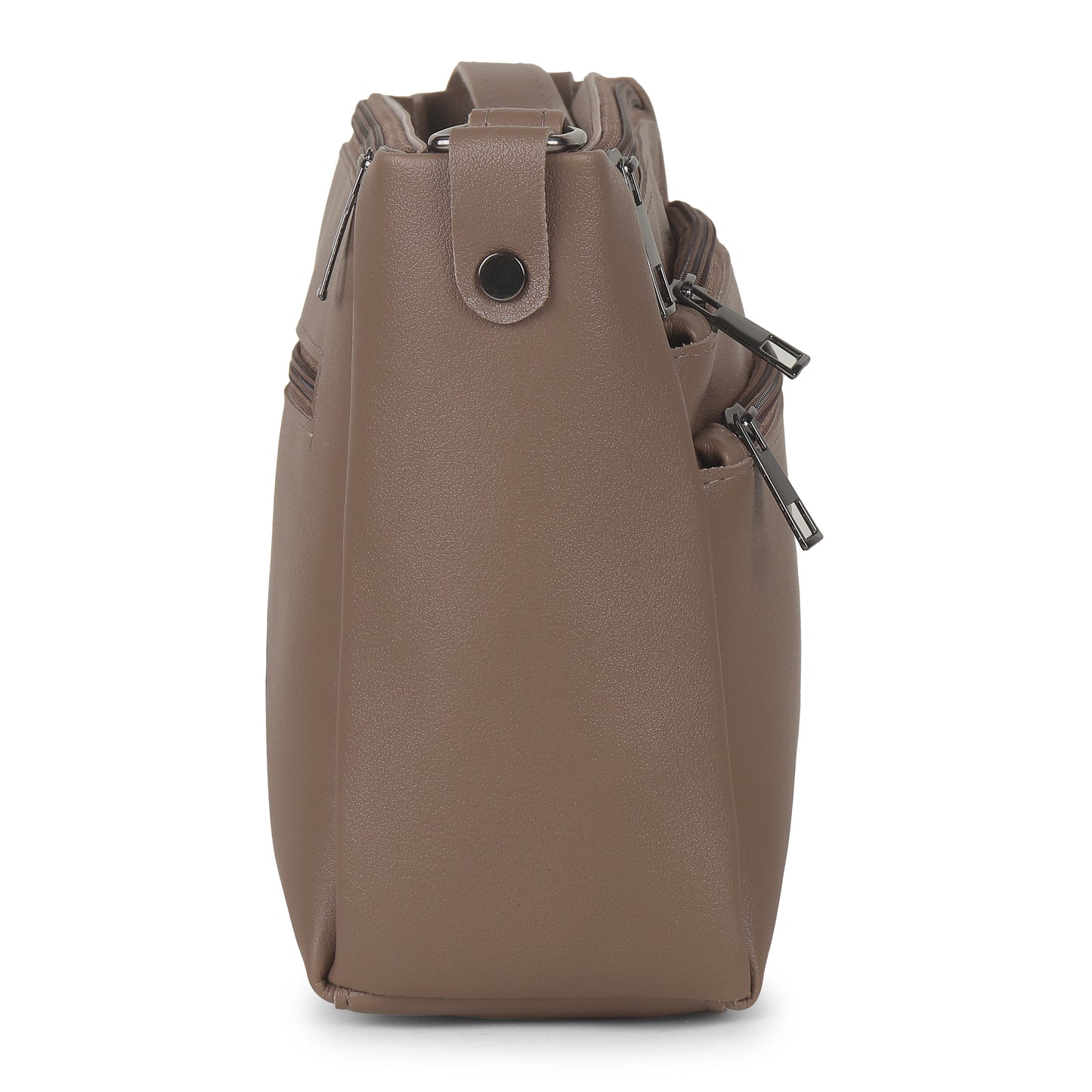 BATUTA - Women's Multi-Zipper Sling Bag, PU Leather Crossbody Purse