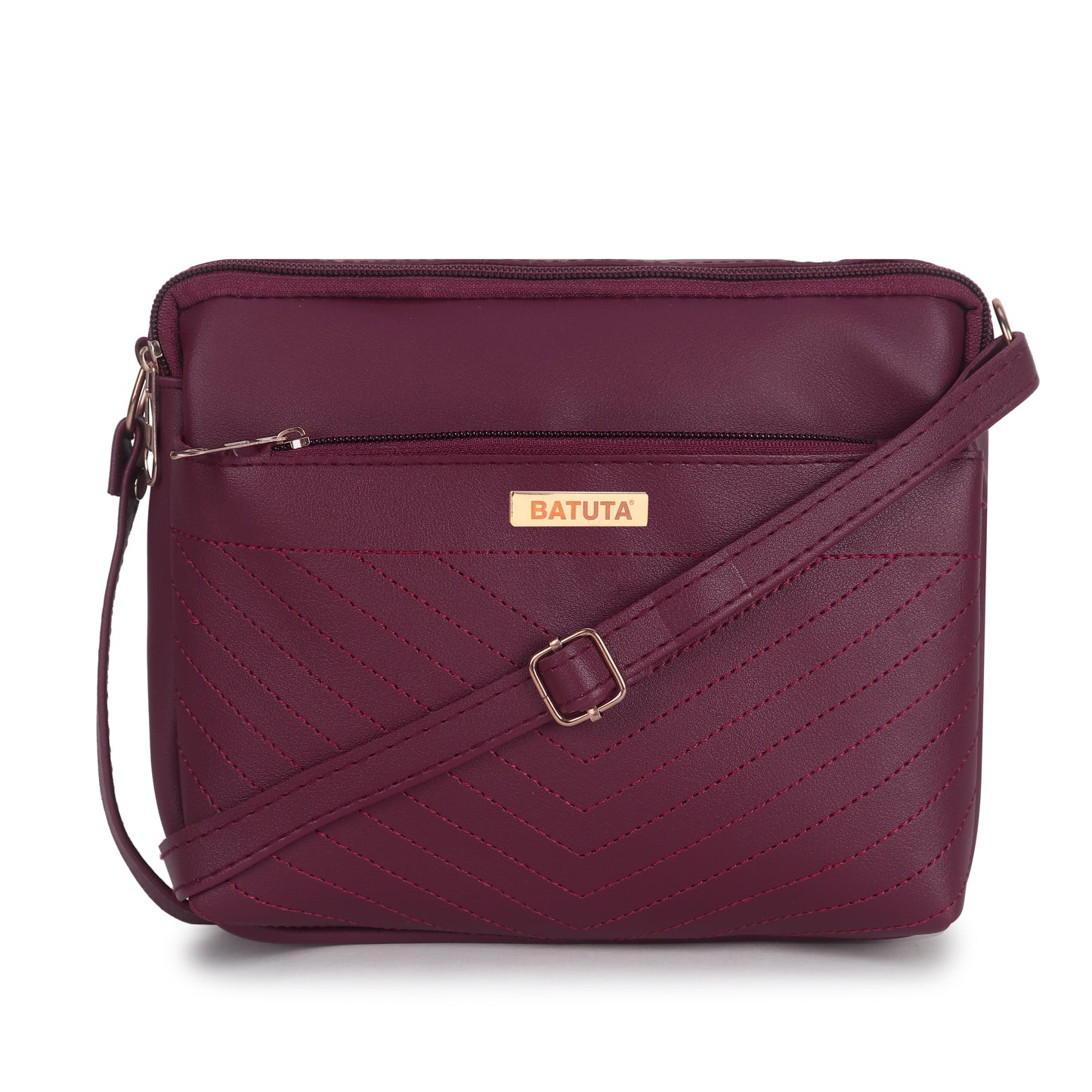 Women's Girls Quilted Cross Body Sling Bag with Height Adjustable Belt