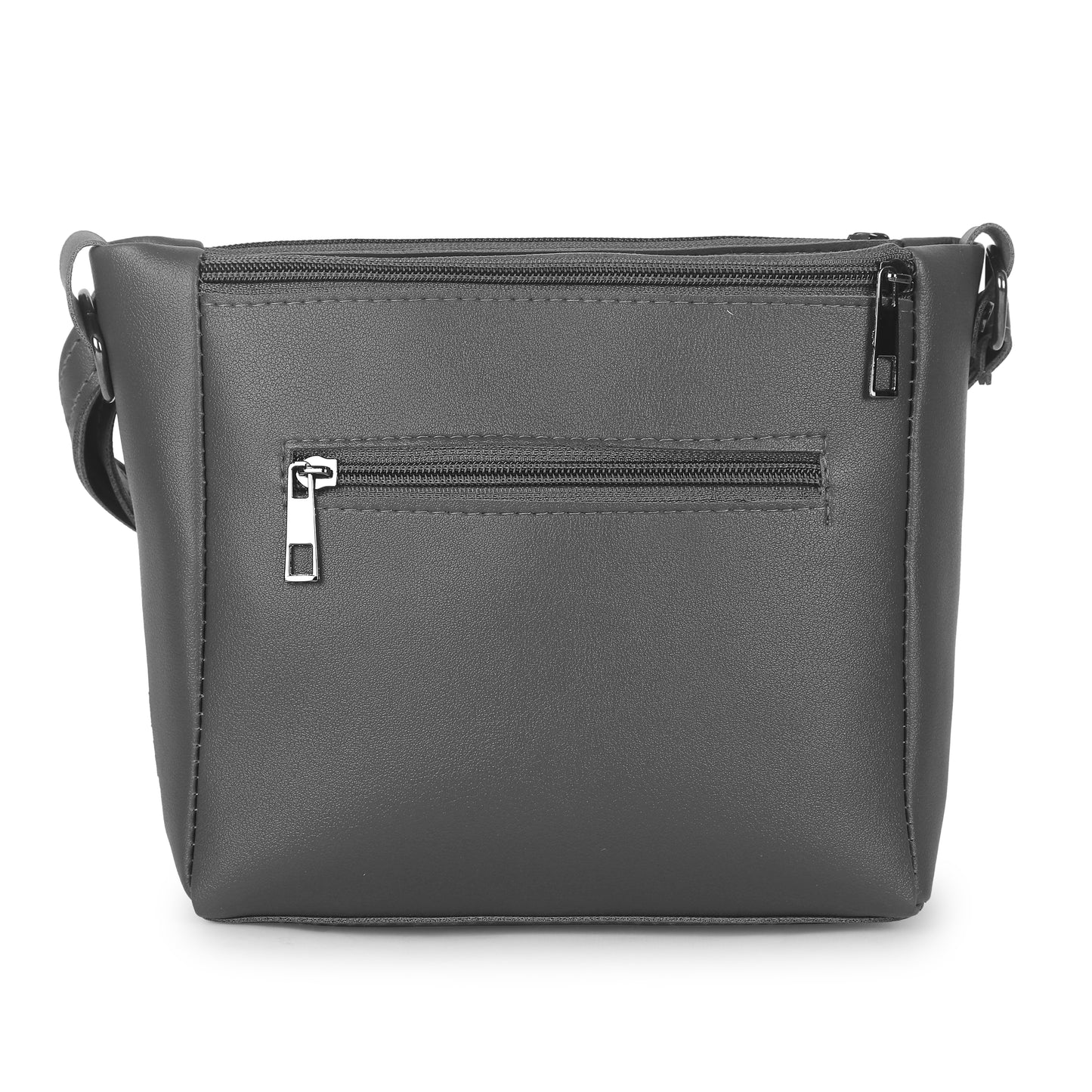 BATUTA - Women's Multi-Zipper Sling Bag, PU Leather Crossbody Purse