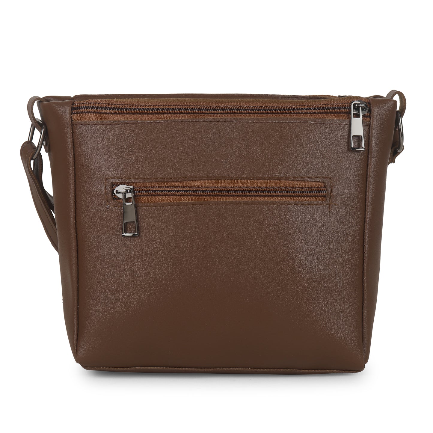 BATUTA - Women's Multi-Zipper Sling Bag, PU Leather Crossbody Purse