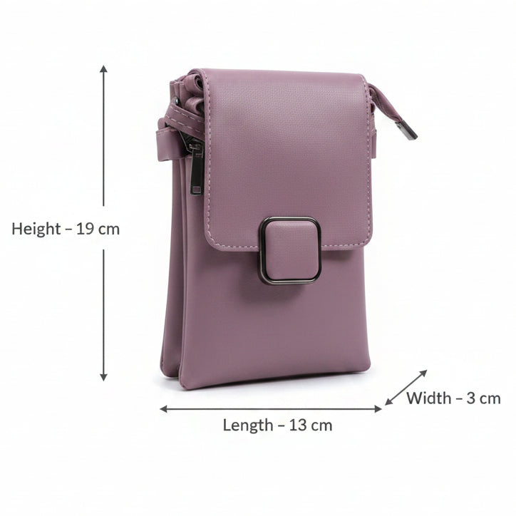 Women’s Premium Sling Crossbody Bag with 2 Pockets & 2 Compartments
