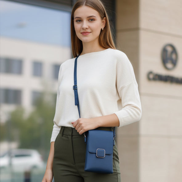 Women’s Premium Sling Crossbody Bag with 2 Pockets & 2 Compartments