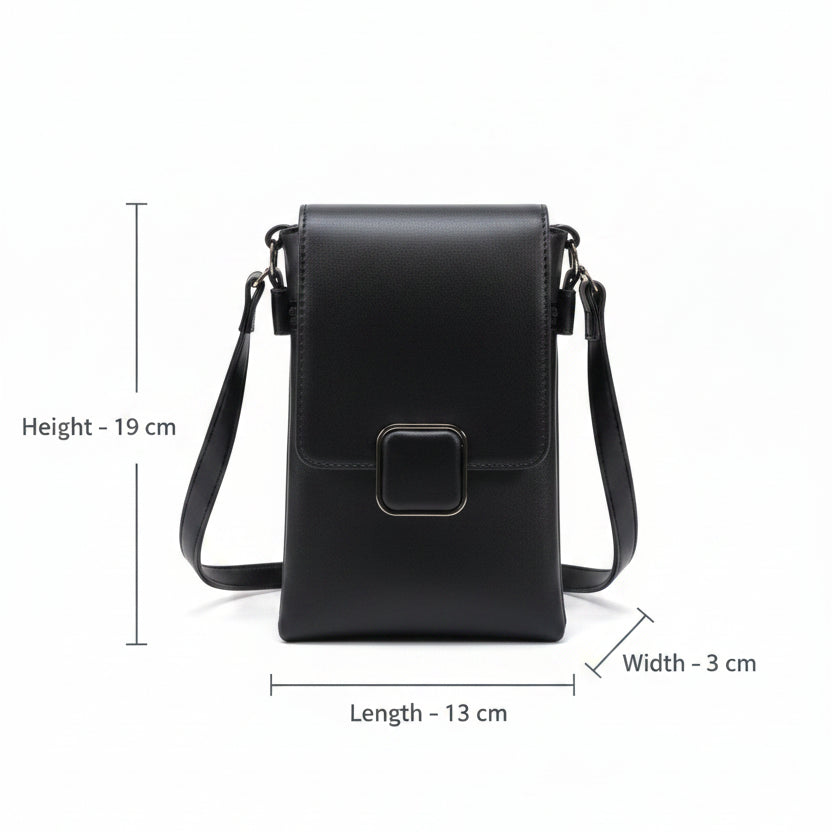 Women’s Premium Sling Crossbody Bag with 2 Pockets & 2 Compartments