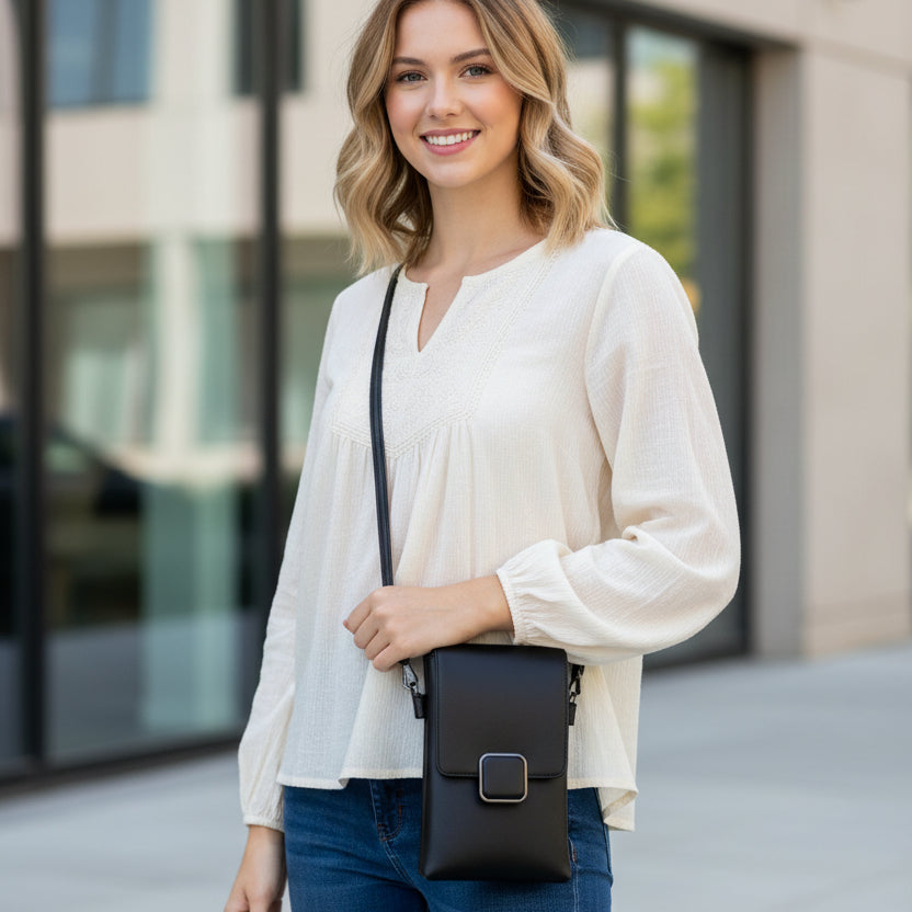 Women’s Premium Sling Crossbody Bag with 2 Pockets & 2 Compartments