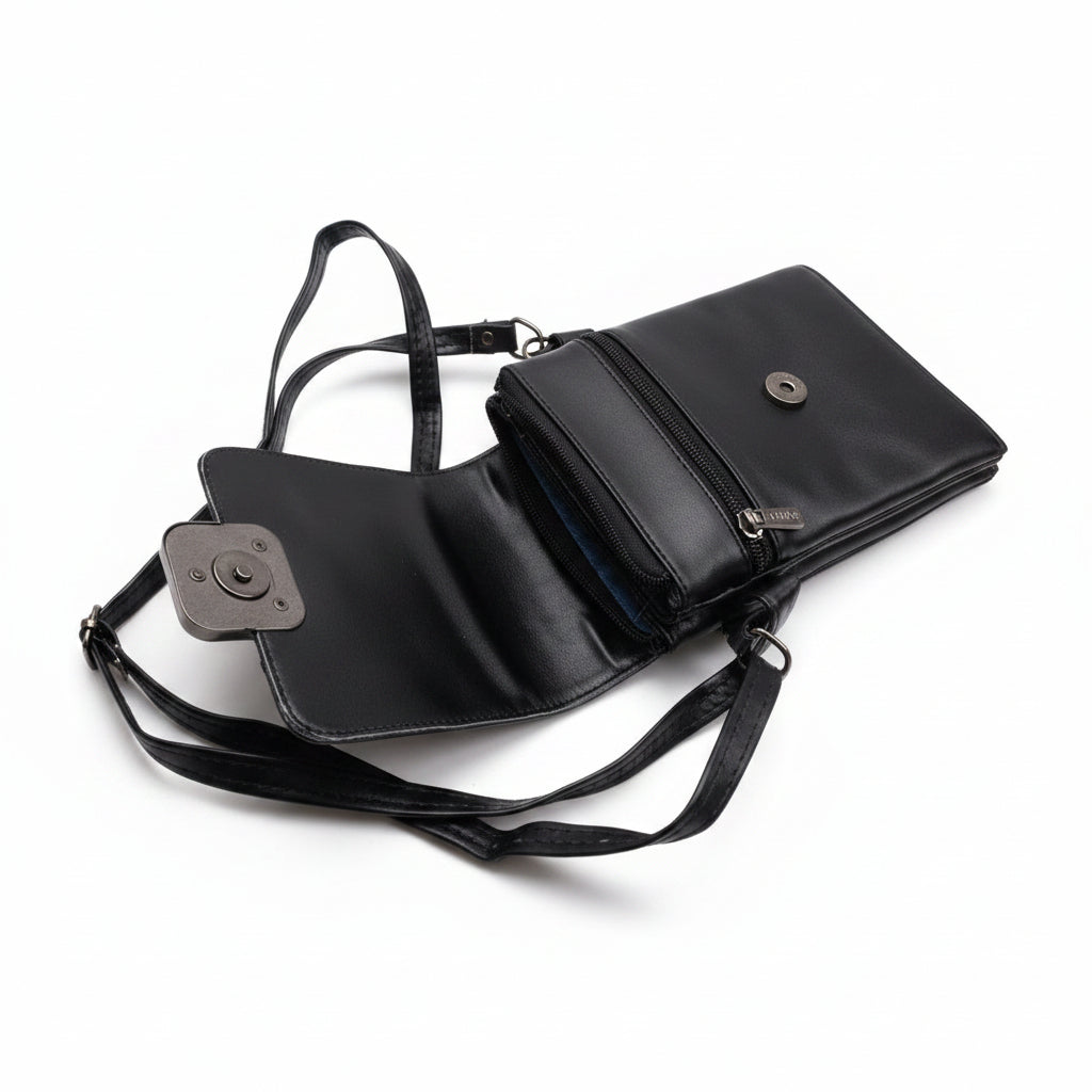 Women’s Premium Sling Crossbody Bag with 2 Pockets & 2 Compartments