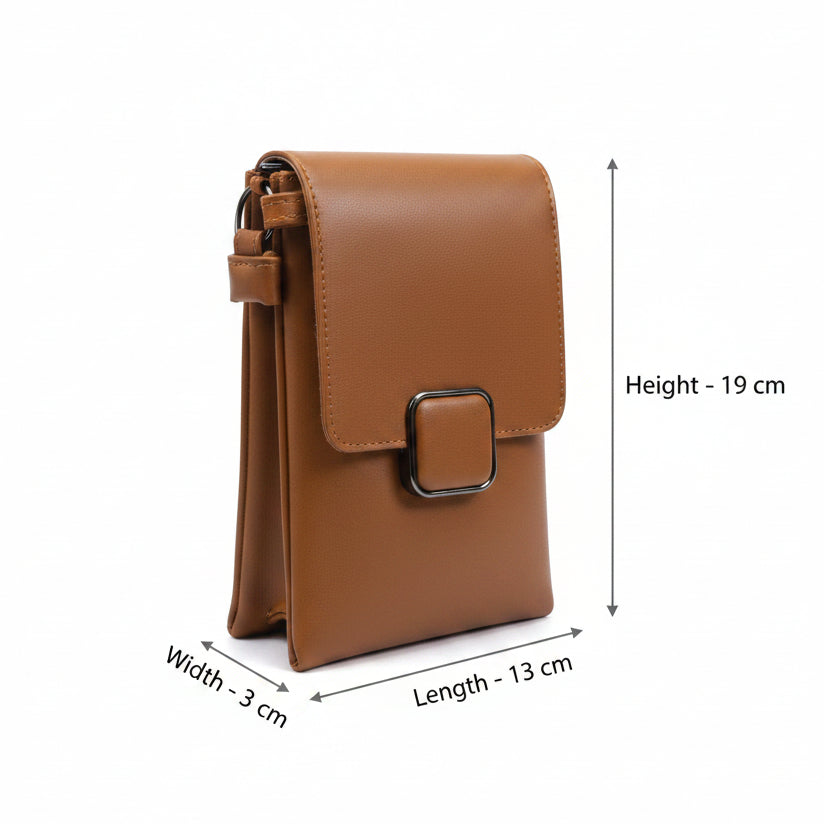 Women’s Premium Sling Crossbody Bag with 2 Pockets & 2 Compartments