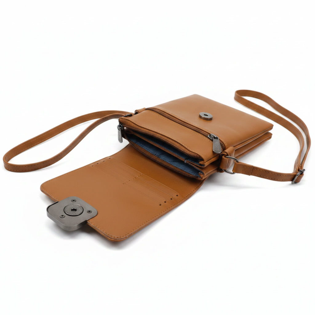 Women’s Premium Sling Crossbody Bag with 2 Pockets & 2 Compartments