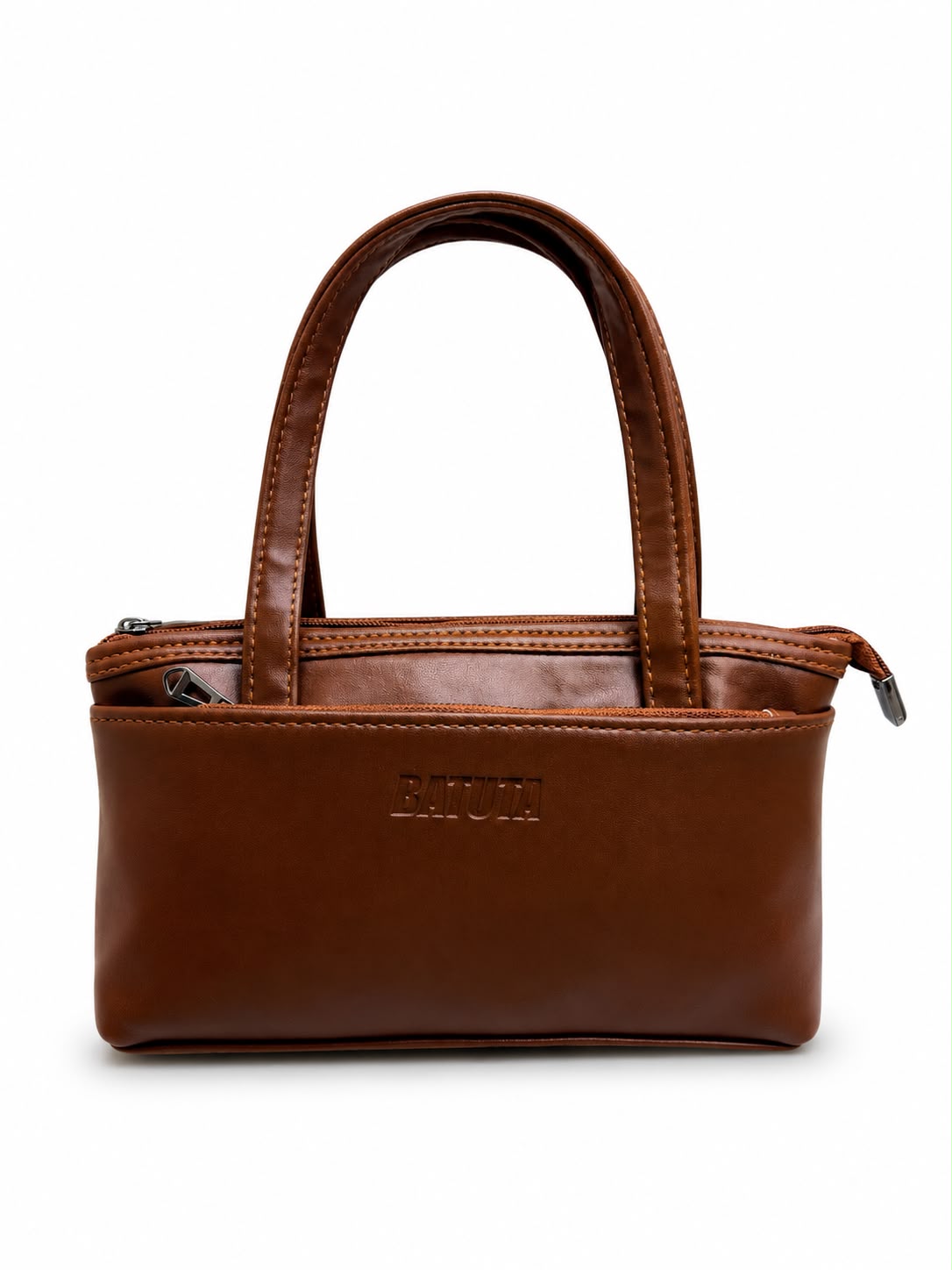 Women’s Premium PU Leather Handbag | Triple Zip Tote Bag | Stylish Mini Handy Purse for Daily Use