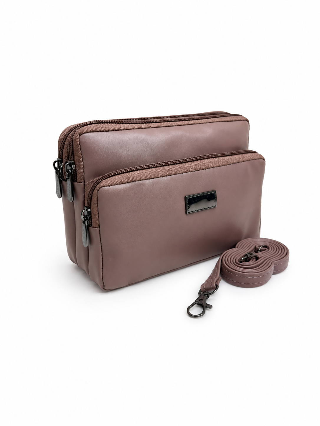 Women's Premium Crossbody Sling Bag | Triple Zip | Spacious Everyday Shoulder Bag