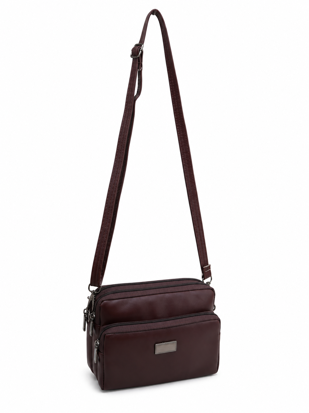 Women's Premium Crossbody Sling Bag | Triple Zip | Spacious Everyday Shoulder Bag